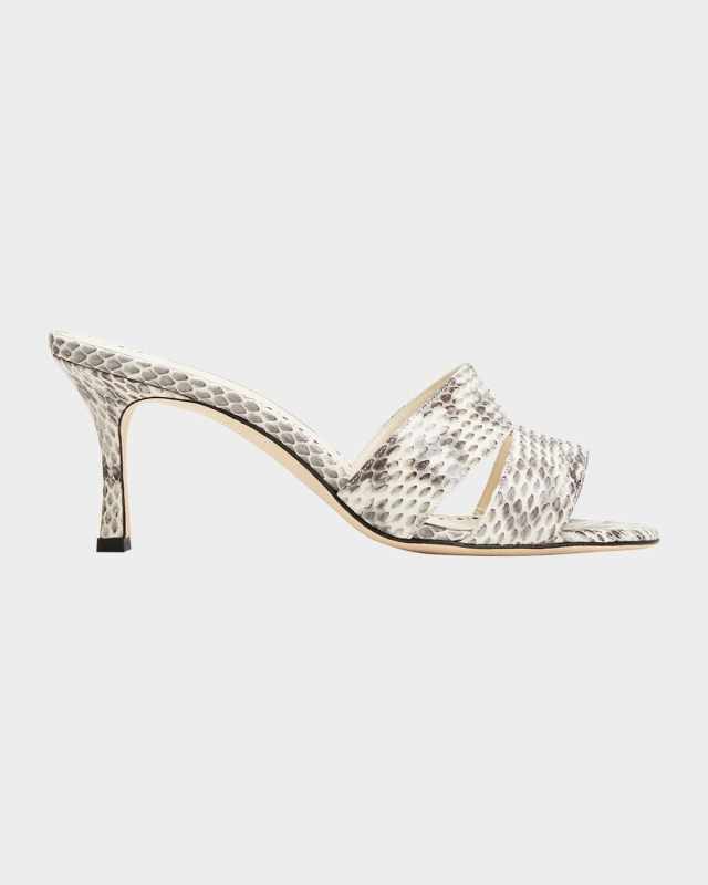 Iacopo Snakeskin Mule Sandals